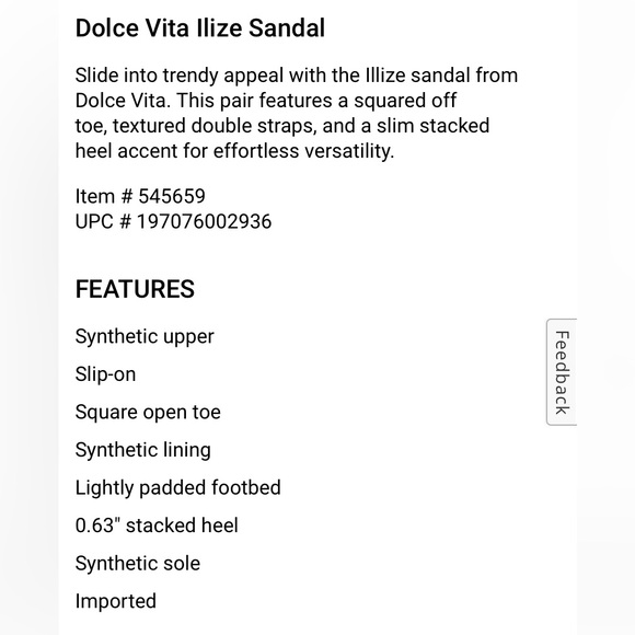 NWOT Dolce Vita Ilize black sandal, Size 10 - Picture 15 of 15